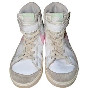 Pink and White Nike Blazer Mid '77 Size Youth 1